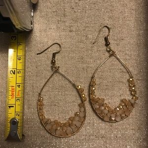 Pink & Gold dangly earrings